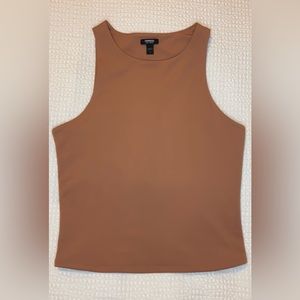 Express Body Contour Matte High Neck Cropped Tank